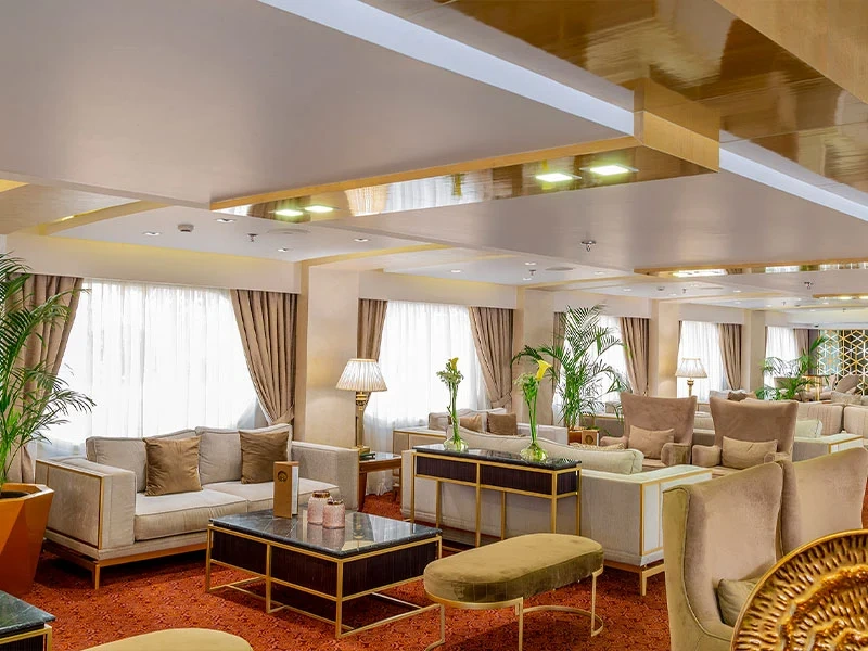Lounge aboard the Sonesta Sun Goddess Nile Cruise Ship Nile cruise